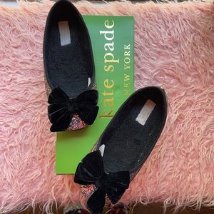 Kate Spade Sussex Multi Glitter Bow Ballet Flats